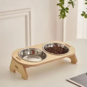 Pet Feeder Double Cat Food Bowl with Anti-Knockover Design Dog Water Feeding Container Cat Food Bowl Stander pet products