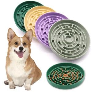 Pet Anti-choking Feeder Dog Food Bowl Pet Supplies Silicone Feeding Bowls Mat for Non-sliping Distracted Licking Plate Cutlery