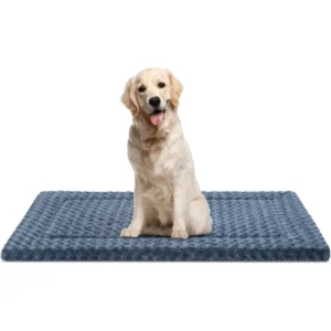 dog bed mat washable reversible dog crate pad soft fluffy pet kennel beds with anti-slip bottom dog cat sleeping mattress for ex