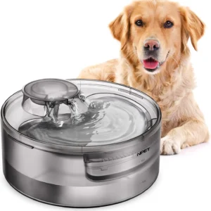 NPET DF10 Dog Water Fountain, 170oz/1.3Gallon/5L Large Automatic Pet Water Dispenser Dog Water Bowl for Cat, Dogs, Multiple Pets